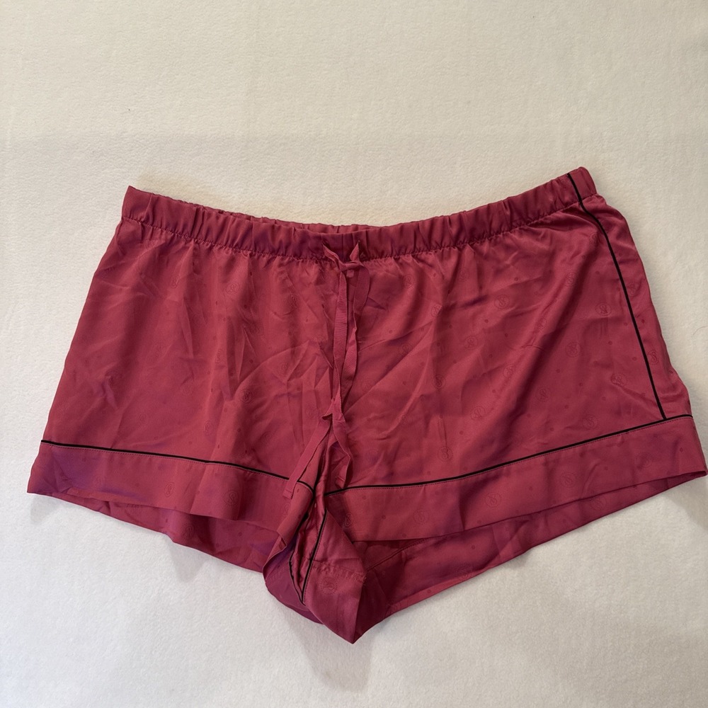 Victoria's Secret Satin Drawstring Waist Satin  PJ Short Sleepwear Pink XXL  NWT